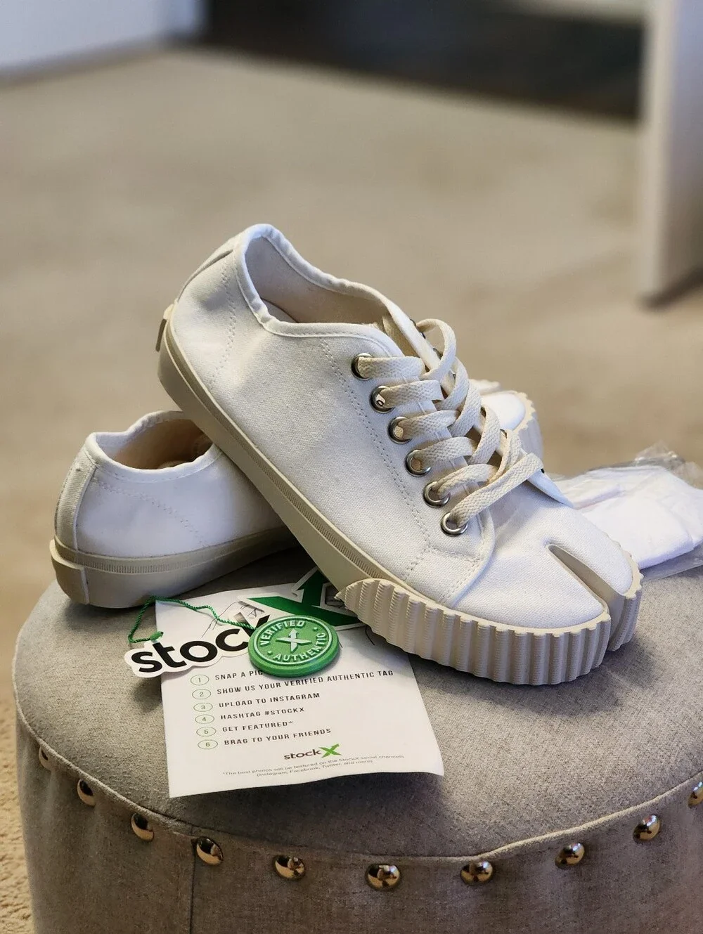 Authentic Maison Margiela Tabi Womens's Low-top Canvas Sneakers